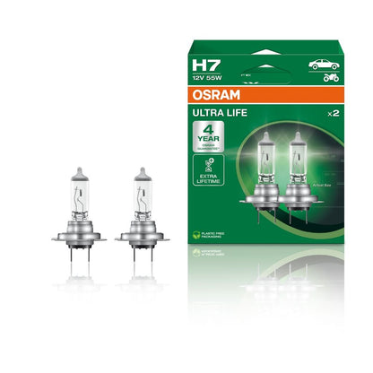 OSRAM Ultra Life – H7 – 2 – Pakke – produkt set fra siden | OSRAM
