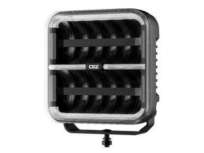 sidebillede, der viser profil og design af OZZ SQR 9″ Sort 160W – LED Ekstra lys – OZZ