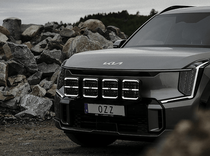 installationsvisning for OZZ SQR 9″ Sort 160W – LED Ekstra lys – OZZ