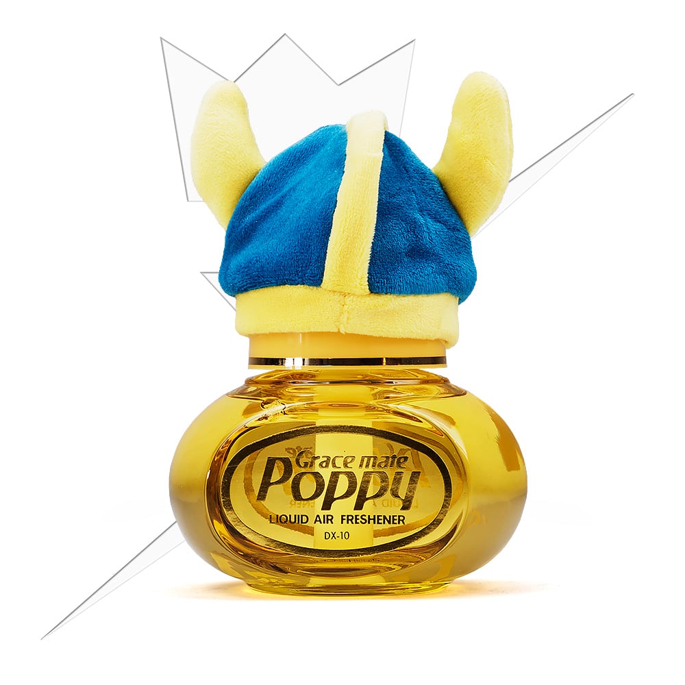nærbillede af detaljer og materialer af Poppy Viking hjelm - Poppy