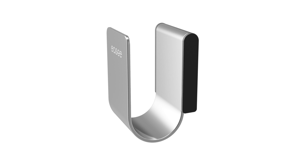 Kabelholder til ladekabel - Easee sort rustfrit stål - produkt set fra siden | Nemt