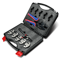 Ratchet Crimping Tool Set With Cable Wire Stripper, – LUXTAR – produktbild framifrån | LUXTAR