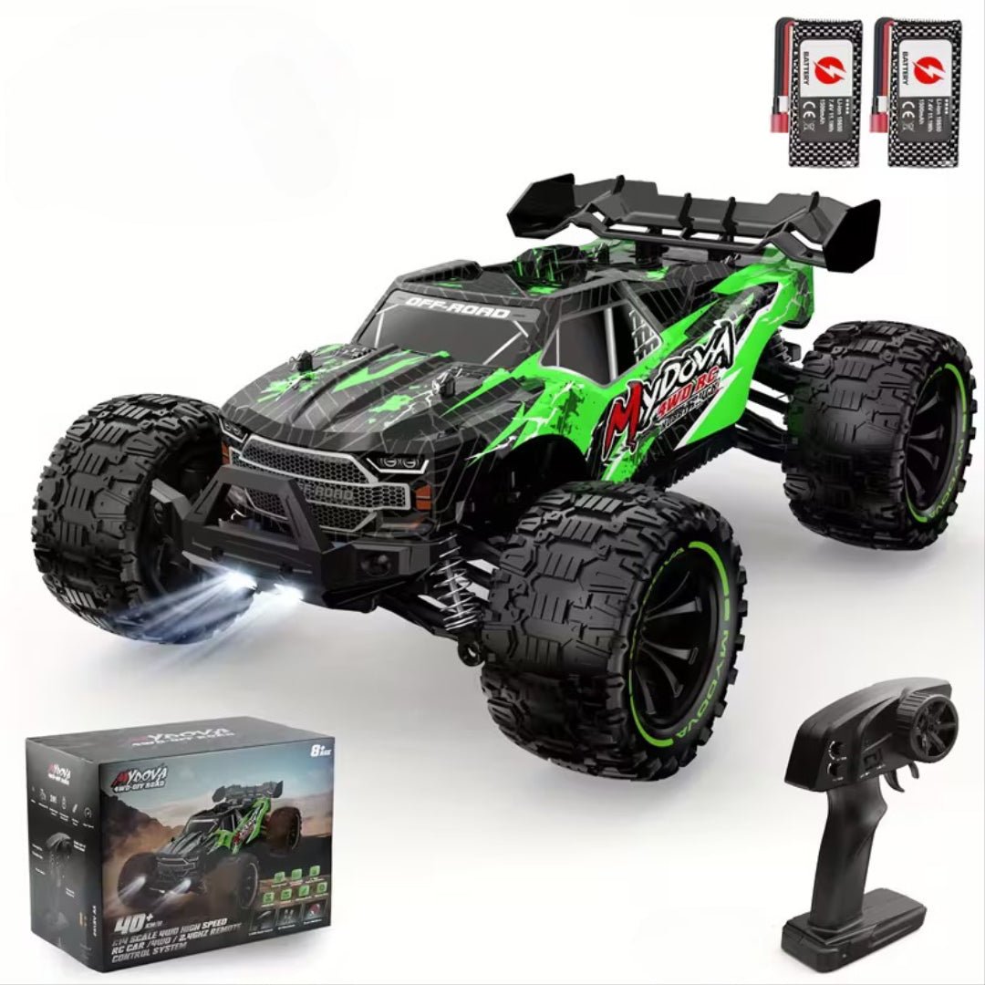 RC Car 1:14 4X4 Monster Truck - High Speed, 2 batterier & Off Road Design - Carlevel - Radiostyrede biler