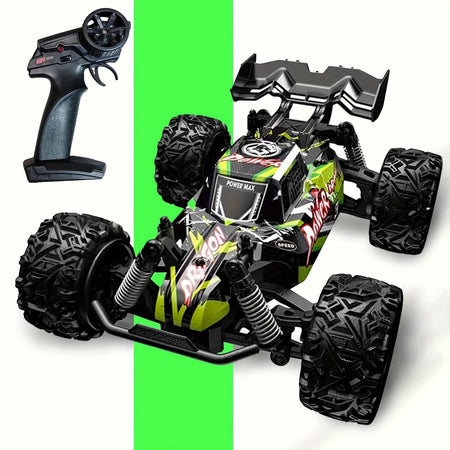 RC Monster Truck 20 km/t Grøn - Radiostyret med USB-opladning - Produktbillede forfra | Carlevel