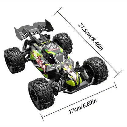RC Monster Truck 20 km/t Grøn - Radiostyret med USB-opladning - Nærbillede detaljer | Carlevel
