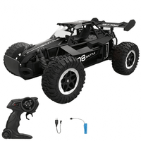 RC Car - Radiostyret terrængående bil med blinkende lys & 2,4 GHz fjernbetjening - produktbillede forfra | Carlevel