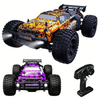 RC Monster Truck 4WD 40 km/t - Fjernbetjent bil med LED til 8+ - Produktbillede set forfra | Carlevel