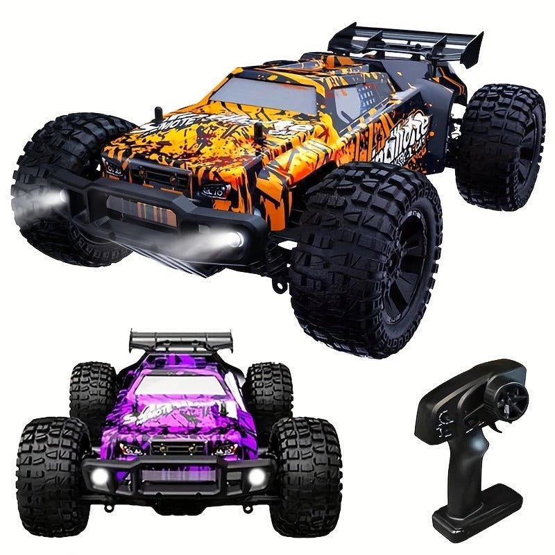 RC Monster Truck 4WD 40 km/t - Fjernbetjent bil med LED til 8+ - Produktbillede set forfra | Carlevel