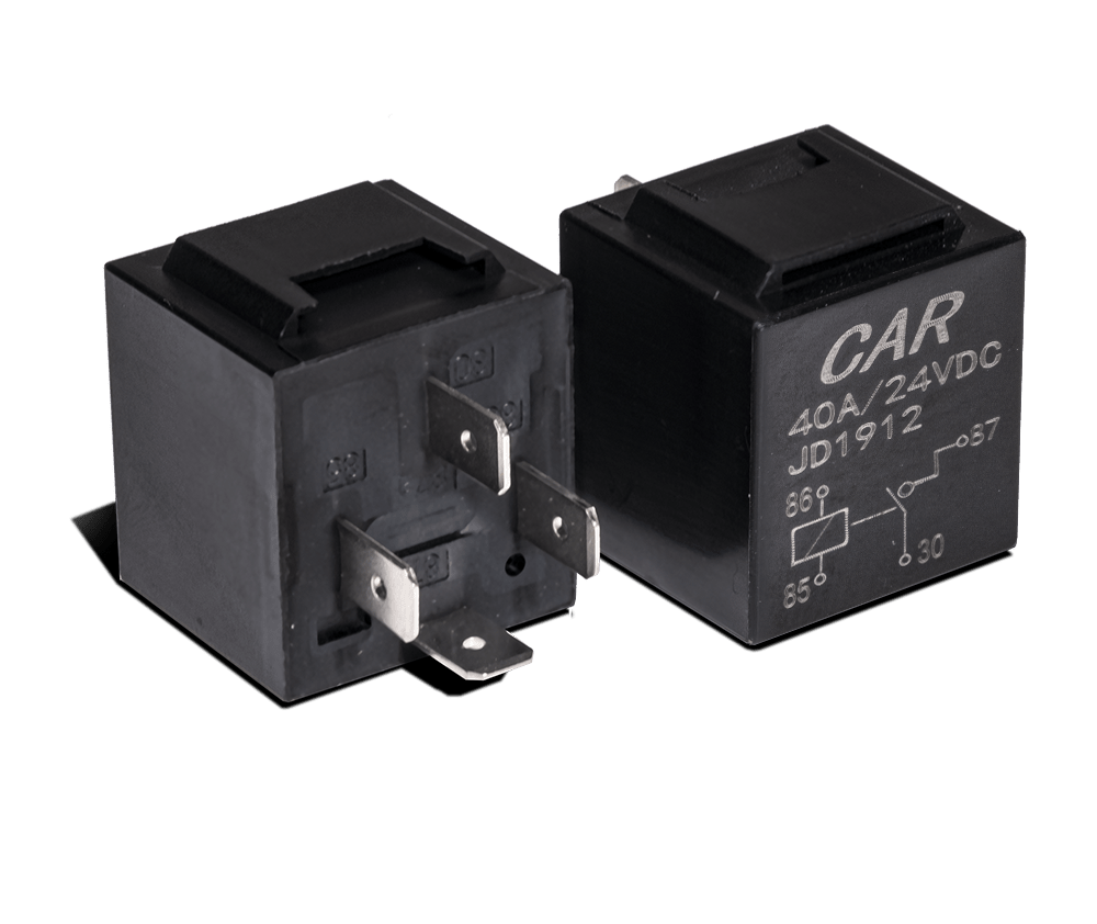 Relæ 40A – 4 – PIN – 24V – produktbillede forfra | Xenon-kongen