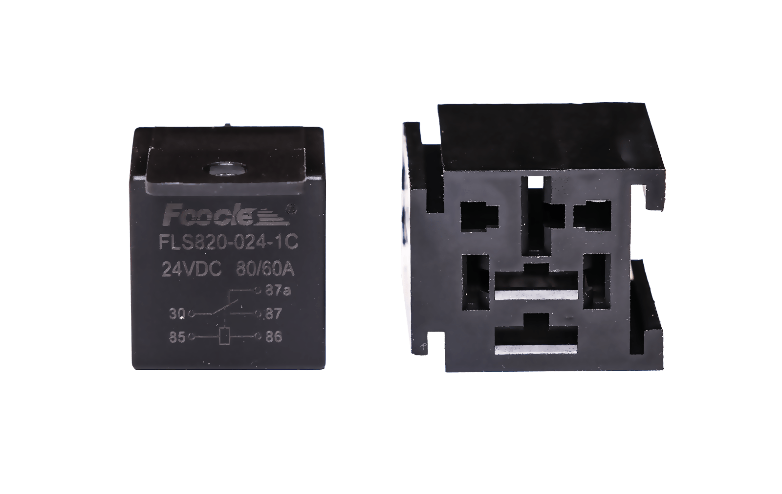 Relæ 80A/60A – 24V – 5 – PIN – 5 – vekslende – emballage og indhold | Carlevel