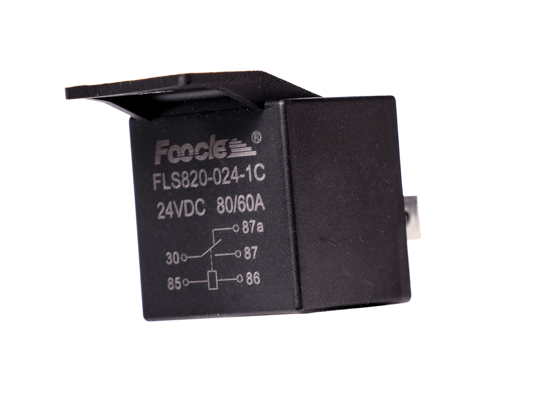Relæ 80A/60A – 24V – 5 – PIN – 5 – vekslende – produktbillede forfra | Carlevel