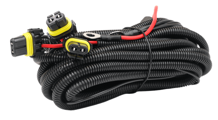 Relækabelsæt 3 stk Ekstralys 12V – 9006 – produktbillede forfra | Xenon-kongen