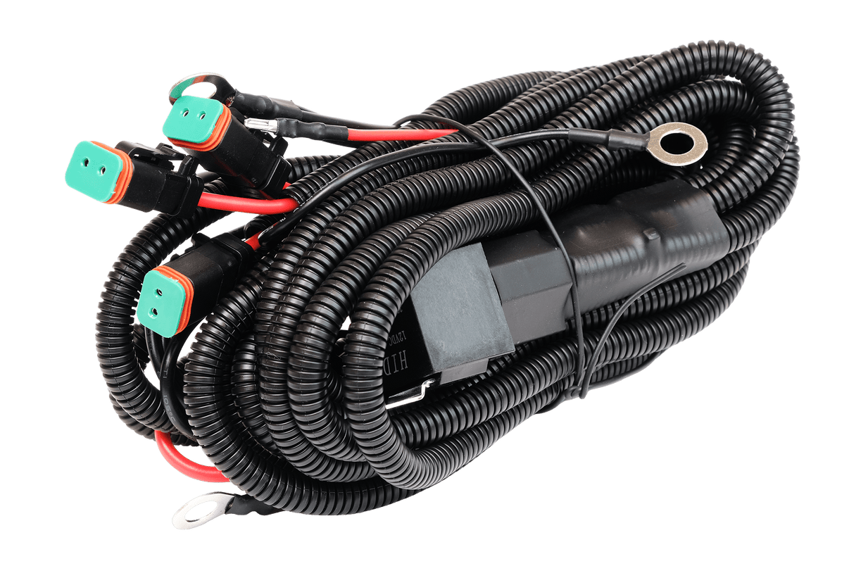 Relækabelsæt 3 stk Ekstralys 12V - DT 60A - nærbillede detaljer | Xenon-kongen