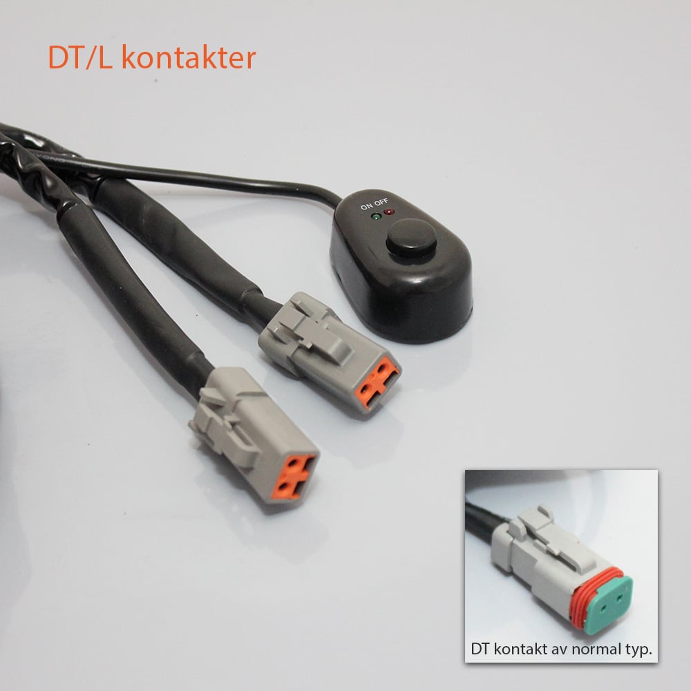 Relækabelsæt ON/OFF – 320W – 2 stk DT/L tilslutninger – nærbillede detaljer | Xenon-kongen