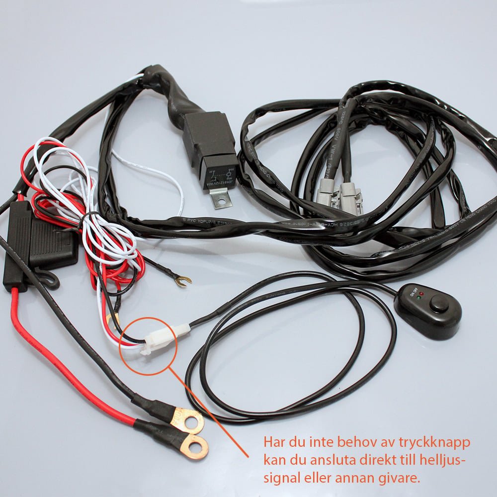 Relækabelsæt ON/OFF – 320W – 2 stk DT/L tilslutninger – i brug | Xenon-kongen