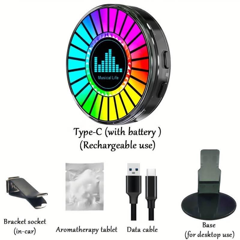 RGB LED-lys & bilparfume med musikrytme - Skab unik atmosfære i bilen - Carlevel - 