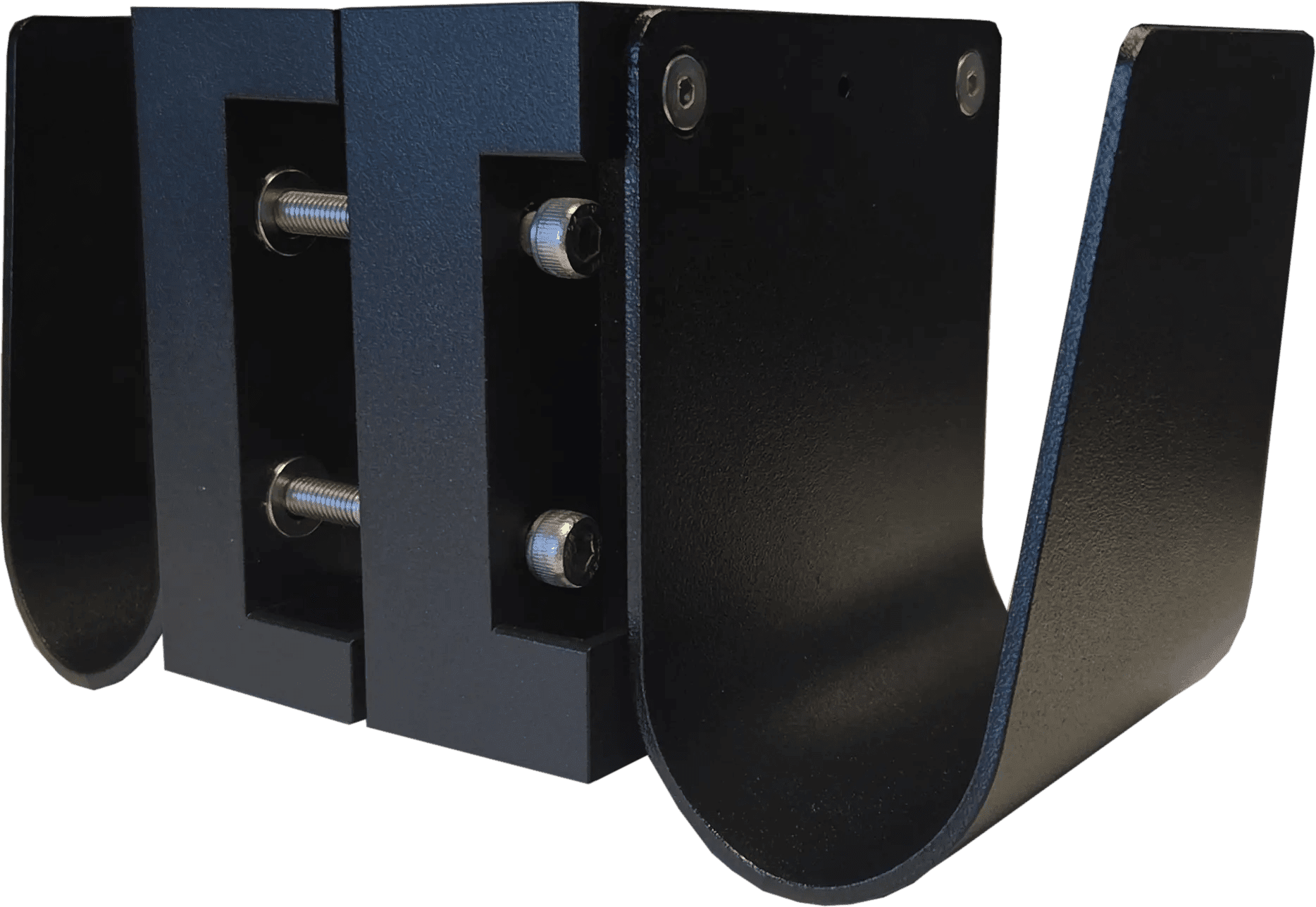 Kabelholder dobbelt til 60 mm stolpe - Sort S-Line - produkt set fra siden | S-Line