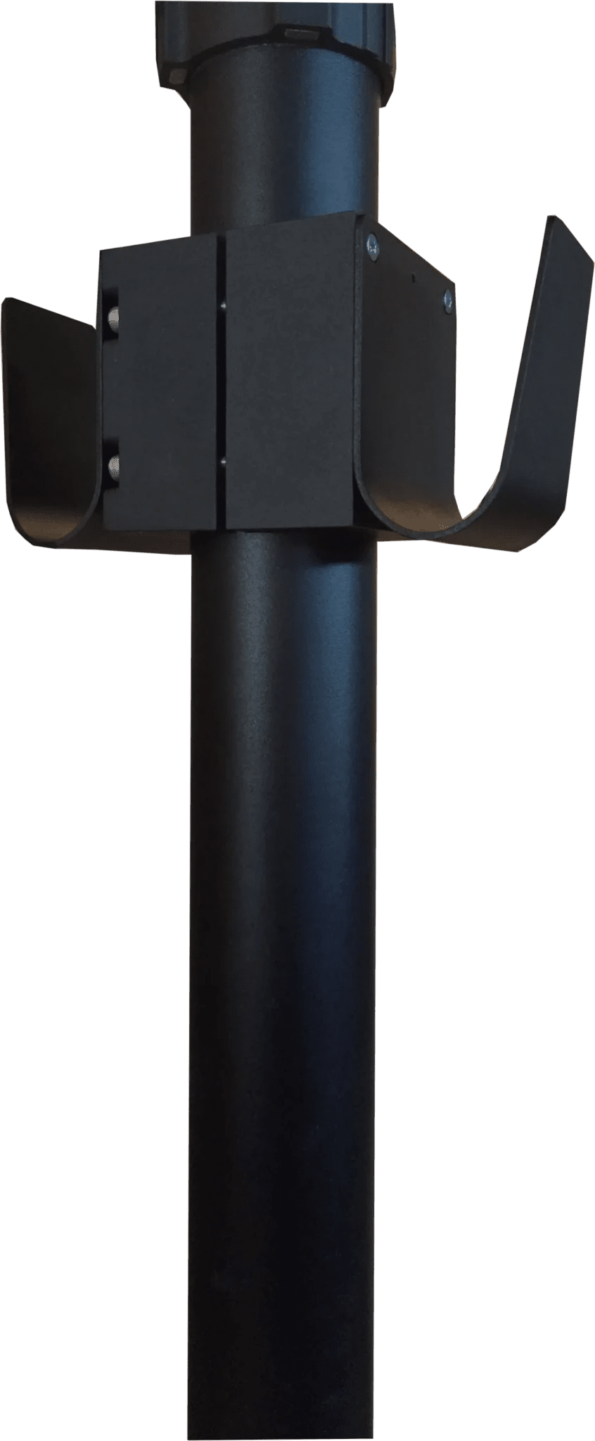 Kabelholder dobbelt til 60 mm stolpe - Sort S-Line - nærbillede detaljer | S-Line