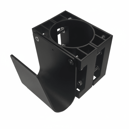 Kabelholder enkelt til 60 mm stolpe - Sort S-Line - produktbillede forfra | S-Line