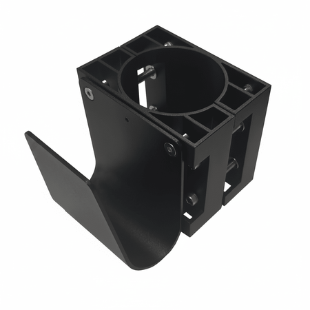 Kabelholder enkelt til 60 mm stolpe - Sort S-Line - produktbillede forfra | S-Line