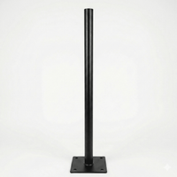 Ladestolpe 60 mm med monteringsplade 160 cc – 1100 mm – Sort RAL 9005 | S - Line - Carlevel - Ladestolper til ladeboks