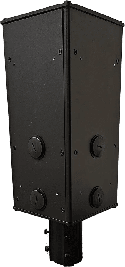 Stangmontering 60 mm 4-vejs S-Line UNI BAS - For Easee/DEFA/Zaptec Pro - IP44 IK10 - produktbillede forfra | S-Line