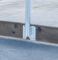 Stolpebeslag Ø60 mm planke & facade 550 mm - S-Line - produktbillede forfra | S-Line