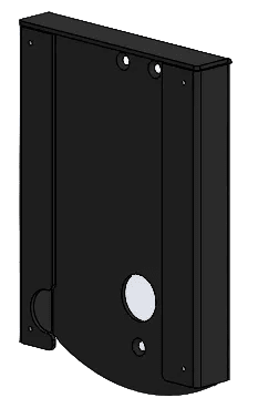 Monteringsplade S - Line Home til Zaptec Go - for Home 80 polet - Carlevel - Stangmontering