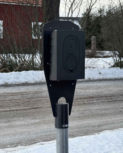Pole Mount S-Line Next Green Poleplate 225 Z - 60mm Pole Enkelt/Dobbelt - Nærbillede Detaljer | S-Line