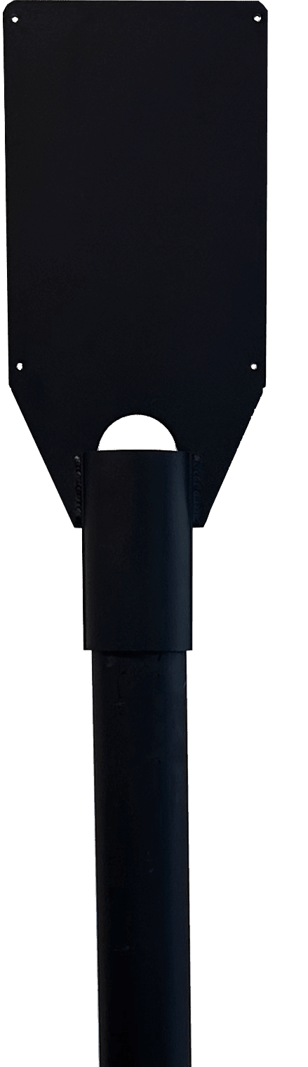Stangbeslag til Zaptec Go ladeboks - 60 mm stang - Enkelt/Dobbelt S-Line - produkt set fra siden | S-Line