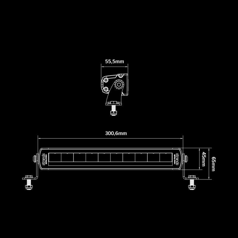LED-rampe Siberia SR 12″ 2200 lm E-godkendt – emballage og indhold | Carlevel