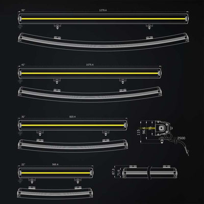 LED rampe Strands Siberia XP DRC 22″ – 13030 lm – gul/hvid – i brug | Strands Lysafdeling