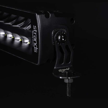 Sidebeslag Strands Lighting Division Siberia DR & DRC sort rustfri - til LED-rampe - forfra produktbillede
