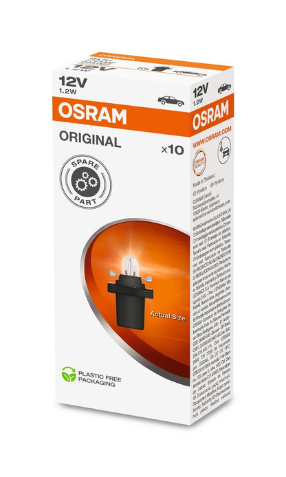 Signallampe 2721MF 12V 1W B8.5d, OSRAM ORIGINAL - i brug | OSRAM