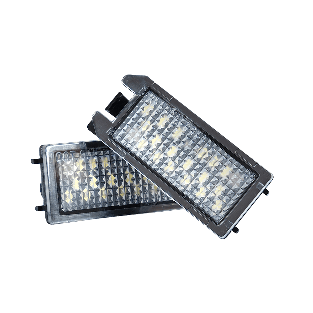 Skiltebelysning LED til FIAT 500 – Renault Clio – produktbillede forfra | Xenon-kongen