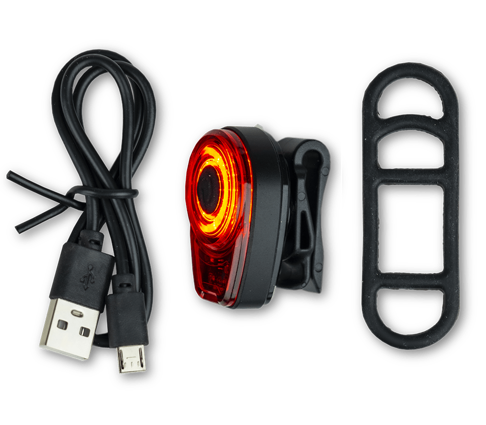 Smarter Bullit Cykellygte B200 RØD – 50lm – i brug | SMARTERE