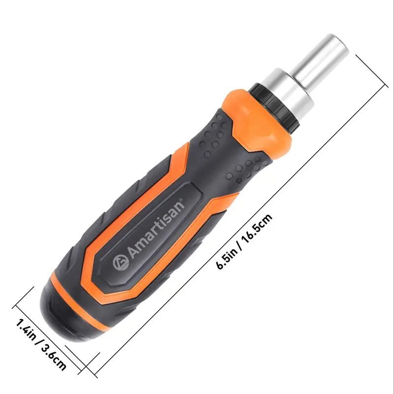 22-i-1 skraldeskruetrækkersæt - Præcisionsværktøj Multi-Bit Slotted Philips Torx Pozidriv - Produkt set fra siden | Carlevel