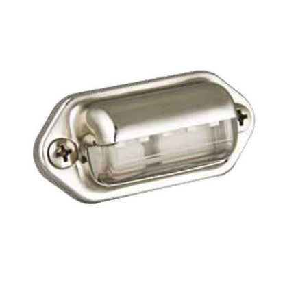 Trinlampe Krom – Hvid – produktbillede forfra | LEA