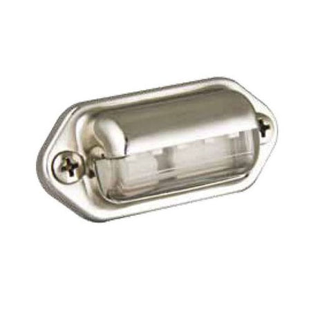 Trinlampe Krom – Hvid – produktbillede forfra | LEA