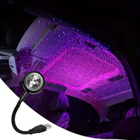 Starlight musikstyret USB LED ovenlys til bilen - produktbillede forfra | Carlevel