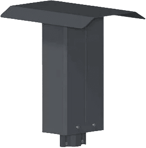 Stangmontering 205D2 dobbelt til Easee - 60 mm rør - Fordelingsterminal 2x5G 25 mm² - Næste Grøn - produktbillede forfra
