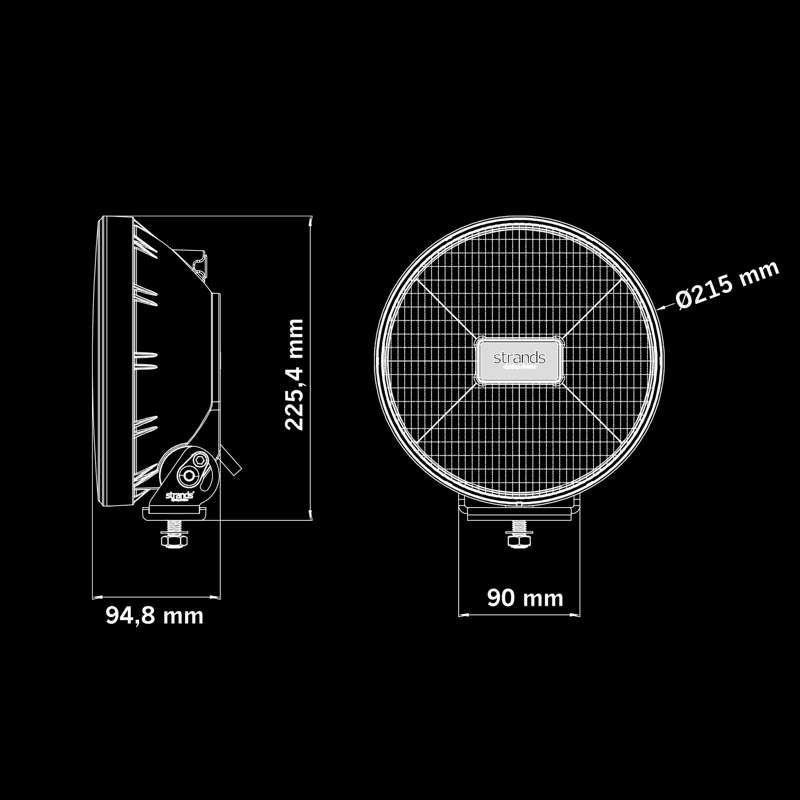 Ekstra lette tråde IZE LED OG 9″ 12000 lm E-godkendt - ekstra billede | Strands Lysafdeling