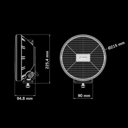 Ekstra lette tråde IZE LED OG 9″ 12000 lm E-godkendt - ekstra billede | Strands Lysafdeling