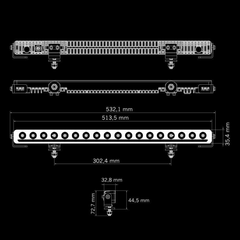 Strands Nuuk D-Line LED rampe 20" - 9600 lumen ekstra lys - produktbillede 11 | Strands Lighting Division