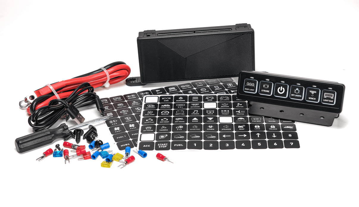 Switch Panel – 6 Channel – 12-24V DC – 2026-12-24 00:00:00 – LUXTAR – close-up detaljer | LUXTAR