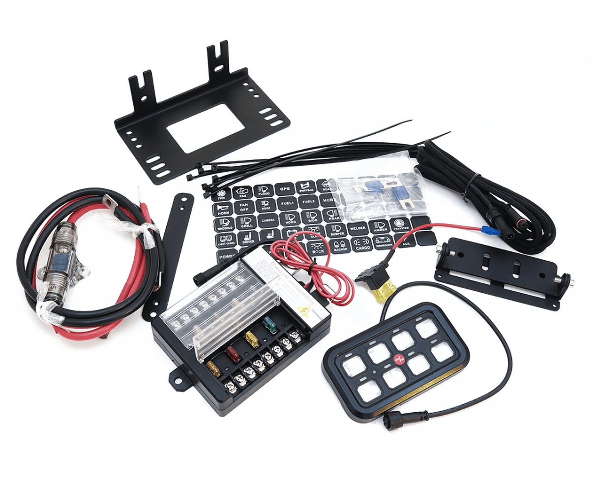 Switch panel 8 - Button 12V/24V 600W - close-up details | Xenon-kongen