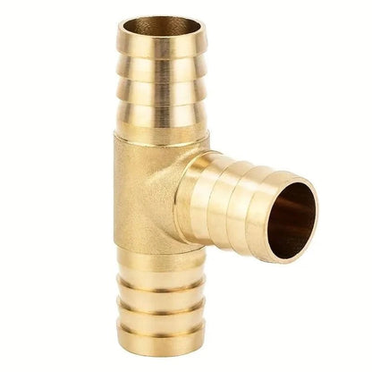 T-koppling mässing – 3-vägs för bränsle luft vatten gas – närbild detaljer | Carlevel