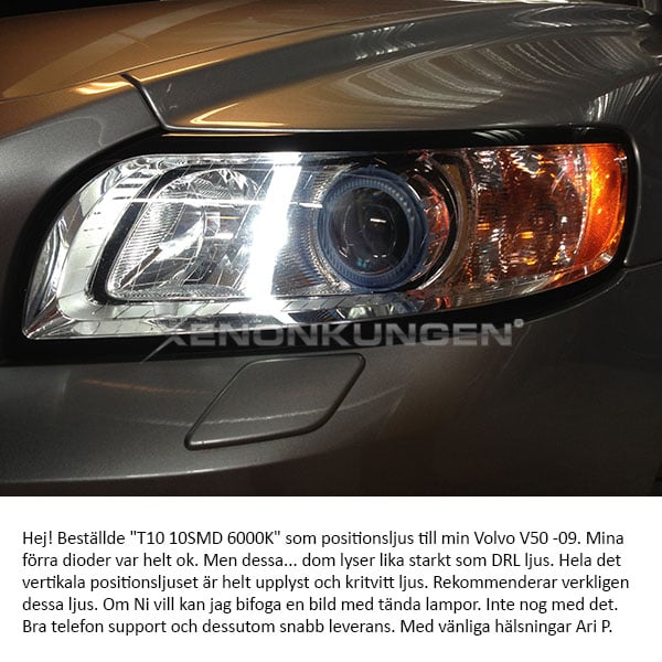 T10 – W5W 34smd Led 6000K – nærbillede detaljer | Xenon-kongen