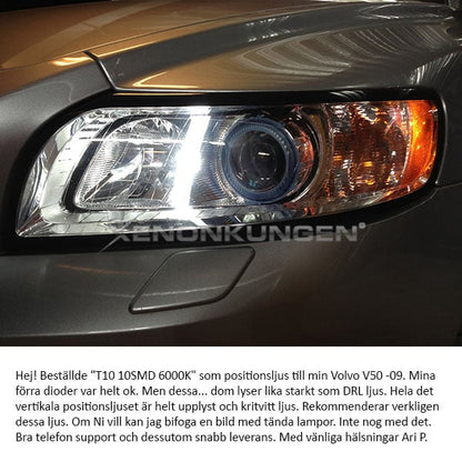T10 – W5W 34smd Led 6000K – nærbillede detaljer | Xenon-kongen