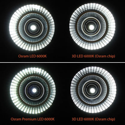sidebillede, der viser profil og design af T10 – W5W 3D Led 12 – 24v – Xenon King